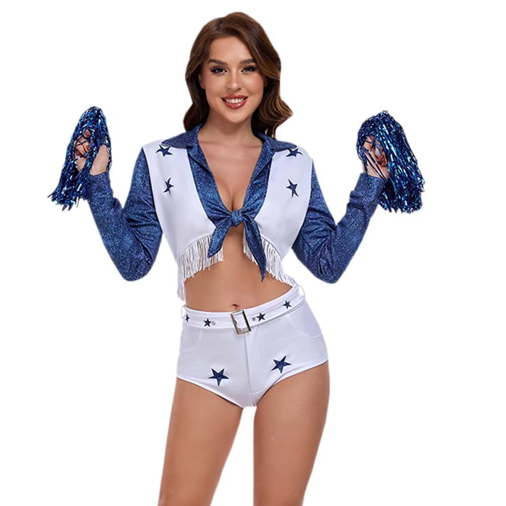 9603 Sexy Cheerleader Outfit Lingerie Star Print Cosplay costume cute